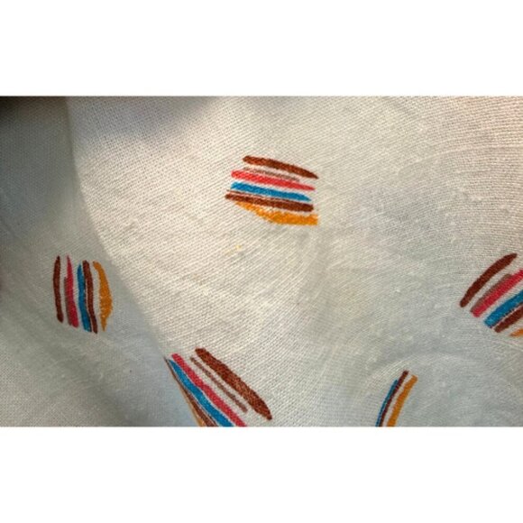 LUSH Linen Blend Abstract Print White Shorts Size M - Picture 13 of 13